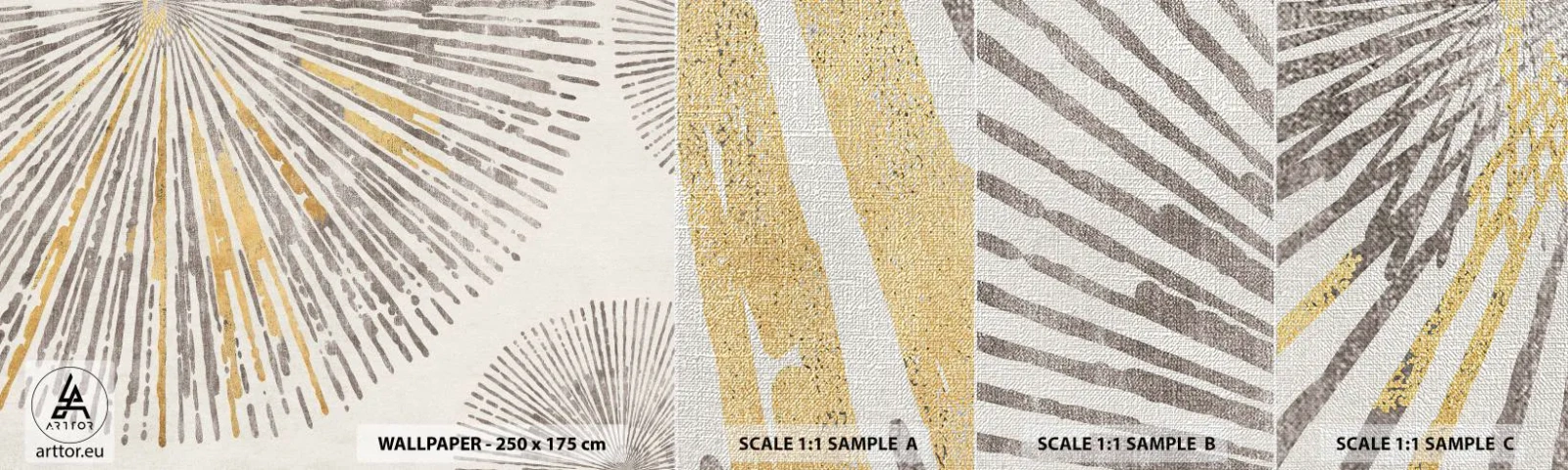 Photo Wallpaper Sample Premium Canvas - Beauty of a Ray - Minimalism, Bright, Lines - 100x30 cm