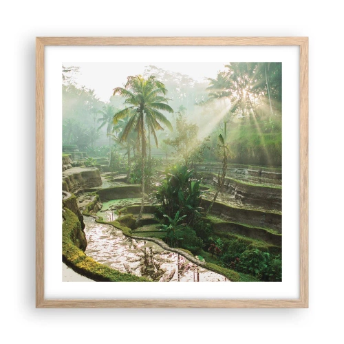 Poster in light oak frame - Maturing in the Sun - 50x50 cm