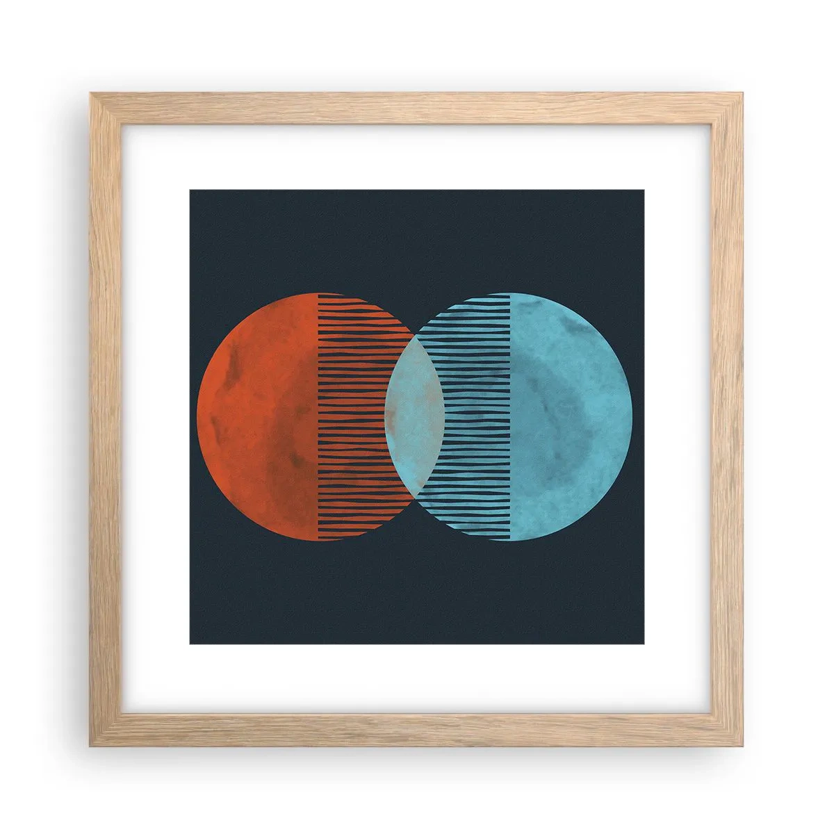 Poster in light oak frame - Astronomical Fantasy - 30x30 cm