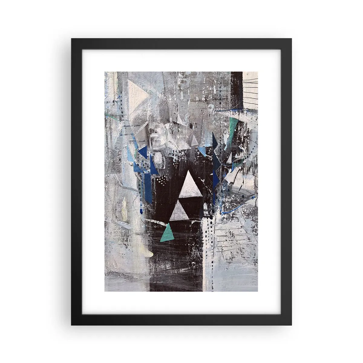 Poster in black frame - Superior Order of Triangles - 30x40 cm