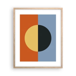 Poster in light oak frame - Composition of Warm and Cool - 40x50 cm