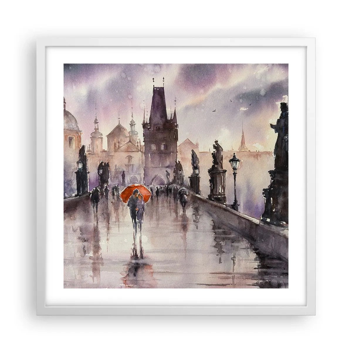 Poster in white frmae - Peaople Don't Change - 50x50 cm