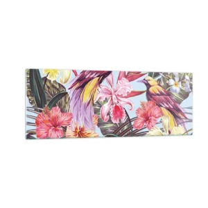 Glass picture - Flakes and Feathers - 140x50 cm