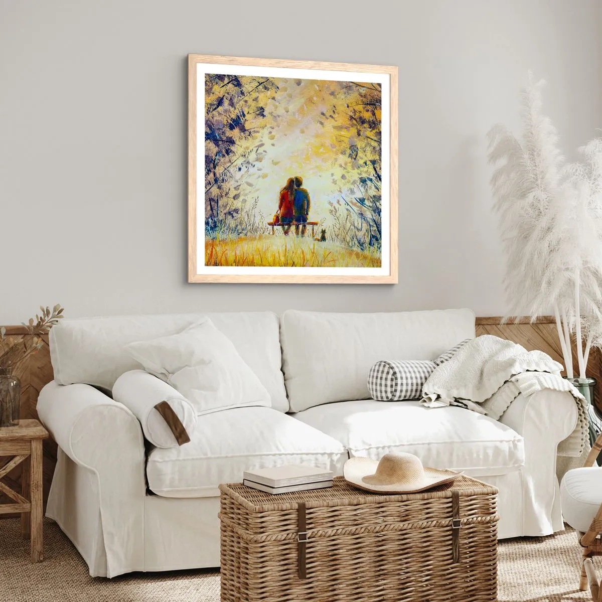 Poster in light oak frame - Magical Moment - 40x40 cm