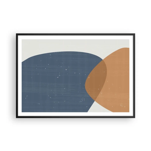 Poster in black frame - Ovals and Intersections - 100x70 cm