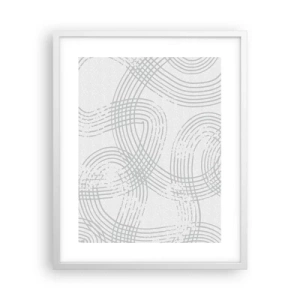 Poster in white frmae - No Straight Line - 40x50 cm