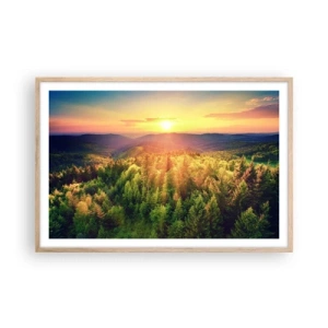 Poster in light oak frame - Peaks and Summits - 91x61 cm
