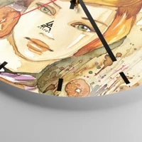 Clock face with lines