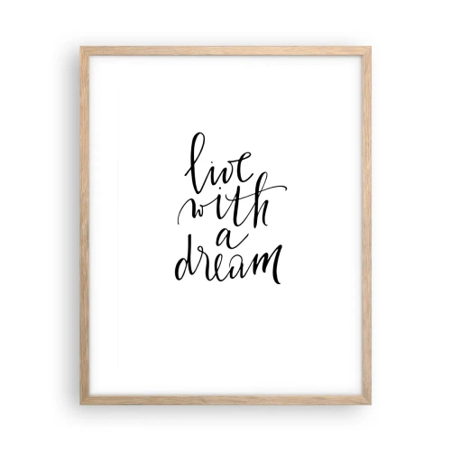 Poster in light oak frame - Of Course - 40x50 cm