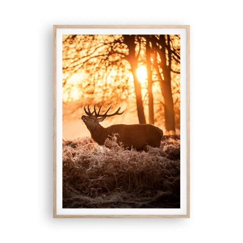 Poster in light oak frame - Hunter's Dream - 70x100 cm