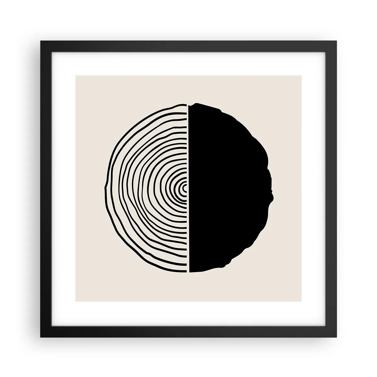 Poster in black frame - Half-half - 40x40 cm