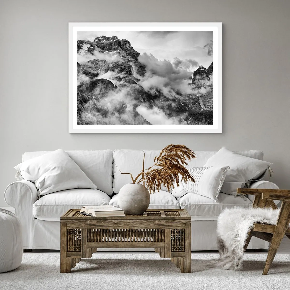 Poster in white frmae - Beautiful and Cruel - 40x40 cm