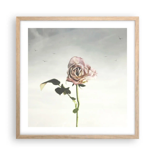 Poster in light oak frame - Welcoming of Spring - 50x50 cm