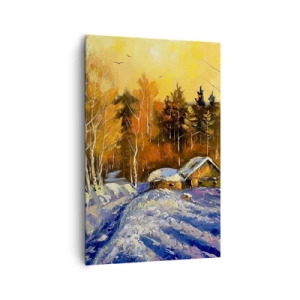 Canvas picture - Winter Impression in the Sun - 80x120 cm