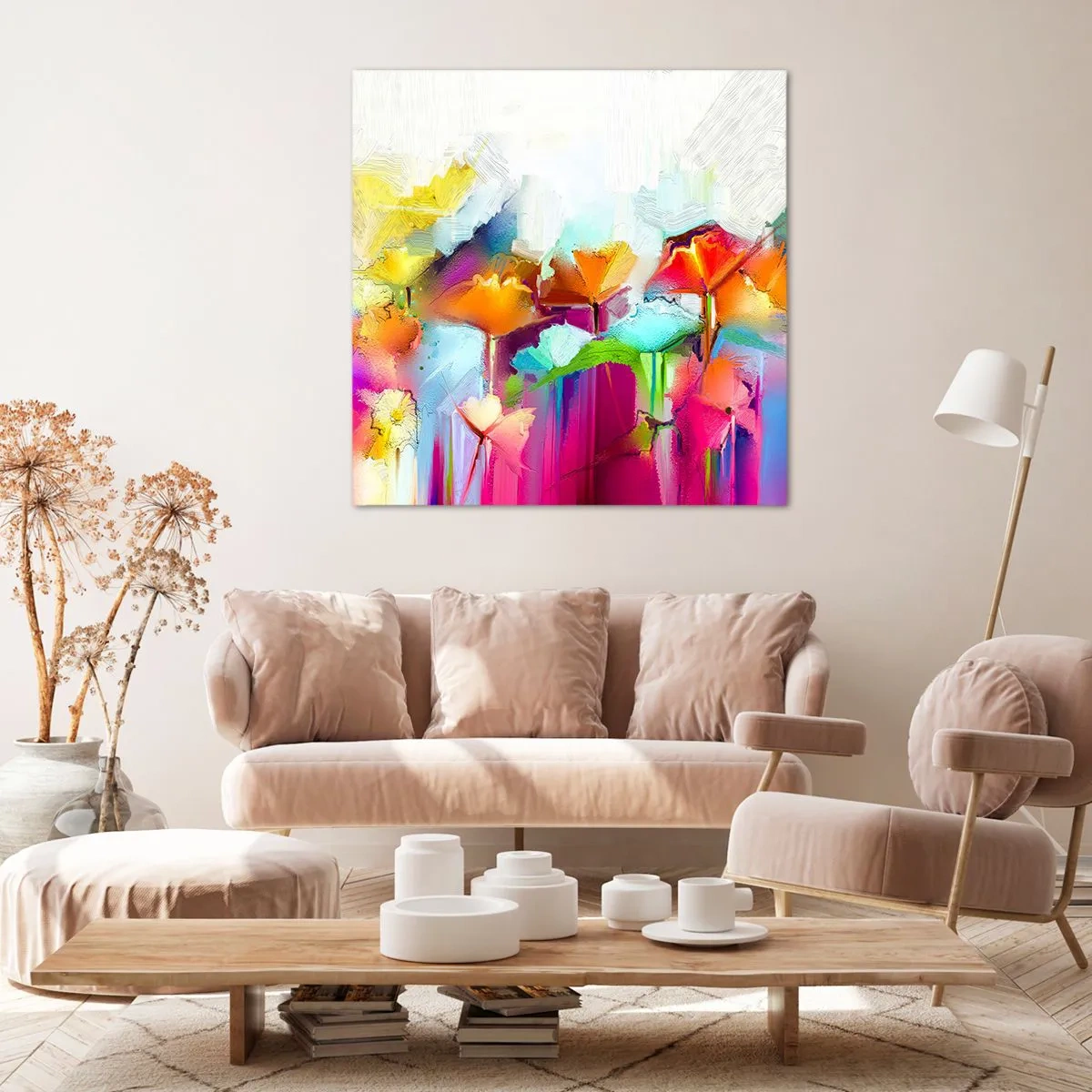 Canvas picture - Rainbow Has Bloomed - 40x40 cm