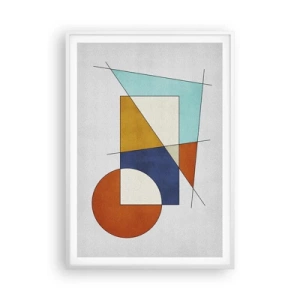Poster in white frmae - Abstract: Modernist Fun - 70x100 cm