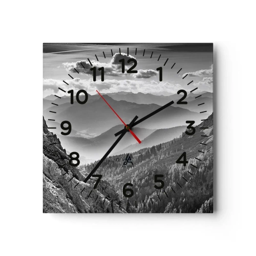 Wall clock - Clock on glass - All the Way to the Horizon - 30x30 cm