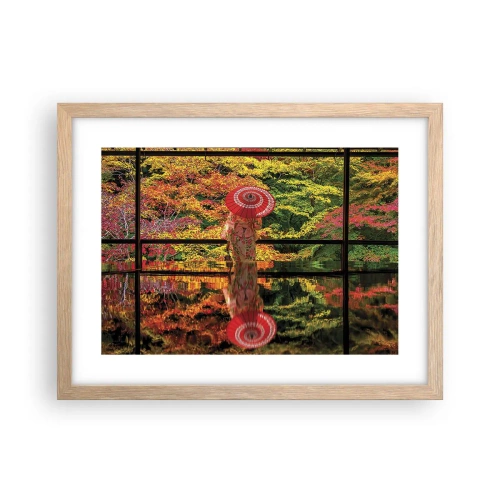 Poster in light oak frame - In a Temple of Nature - 40x30 cm