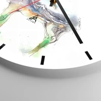 Clock face with lines