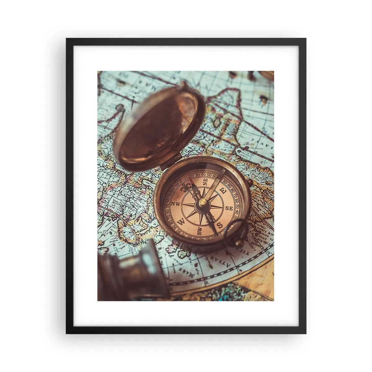 Poster in black frame - For Adventurers - 40x50 cm