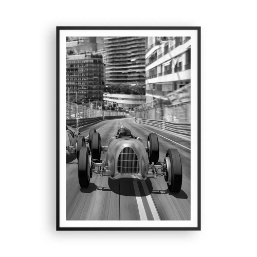 Poster in black frame - Long Time Ago in Monte Carlo - 70x100 cm