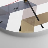 Clock face with lines