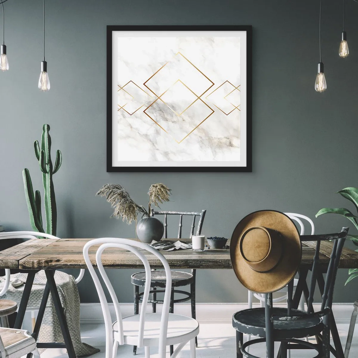 Poster in black frame - View over Infinity - 50x50 cm