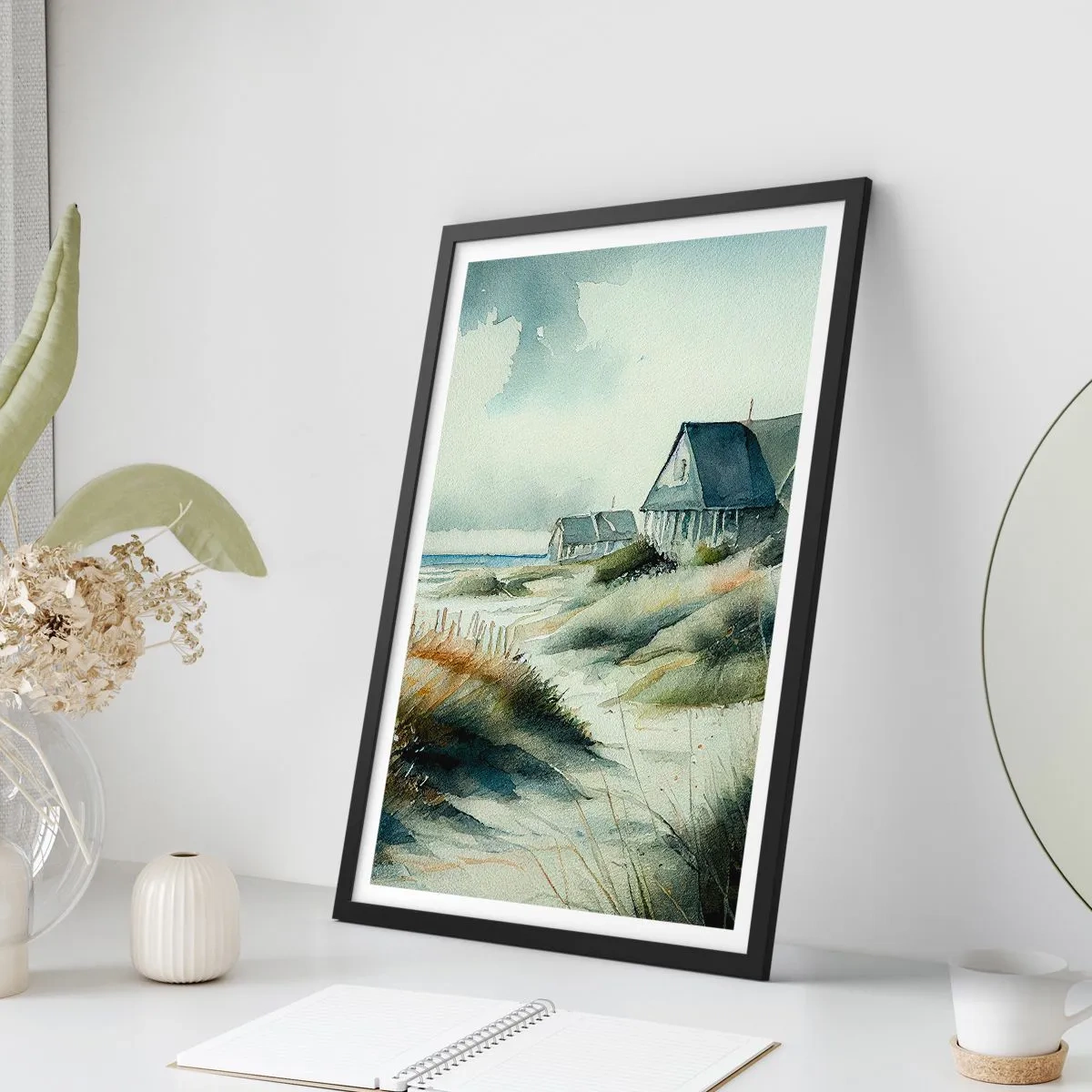 Poster in black frame - Away from the Hustle and Bustle - 30x40 cm