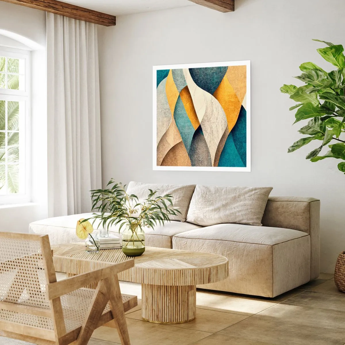 Poster - Rhythm and Undulation - 40x40 cm