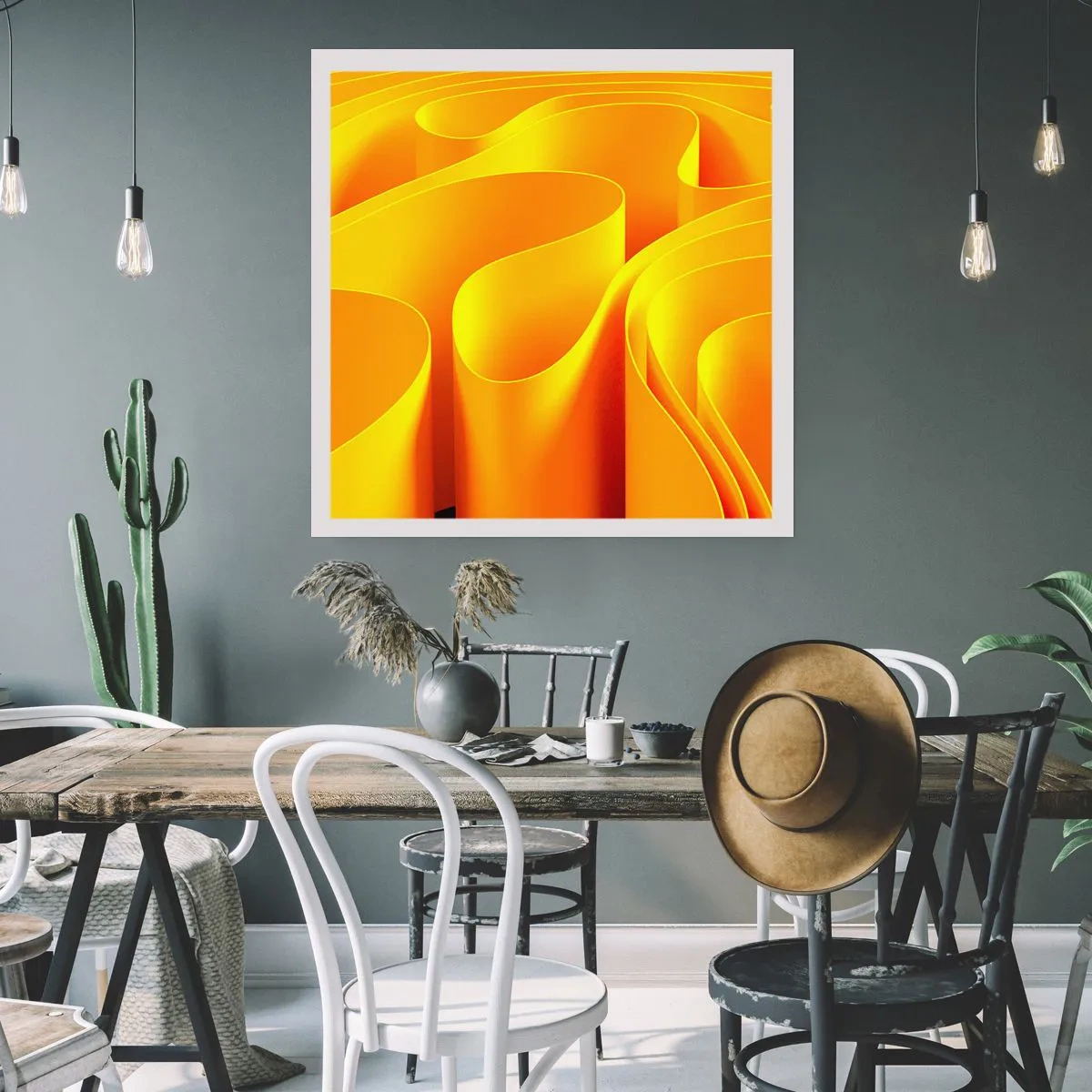 Poster - Like Waves of the Sun - 50x50 cm