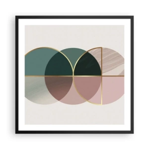 Poster in black frame - Circle after Circle - 60x60 cm