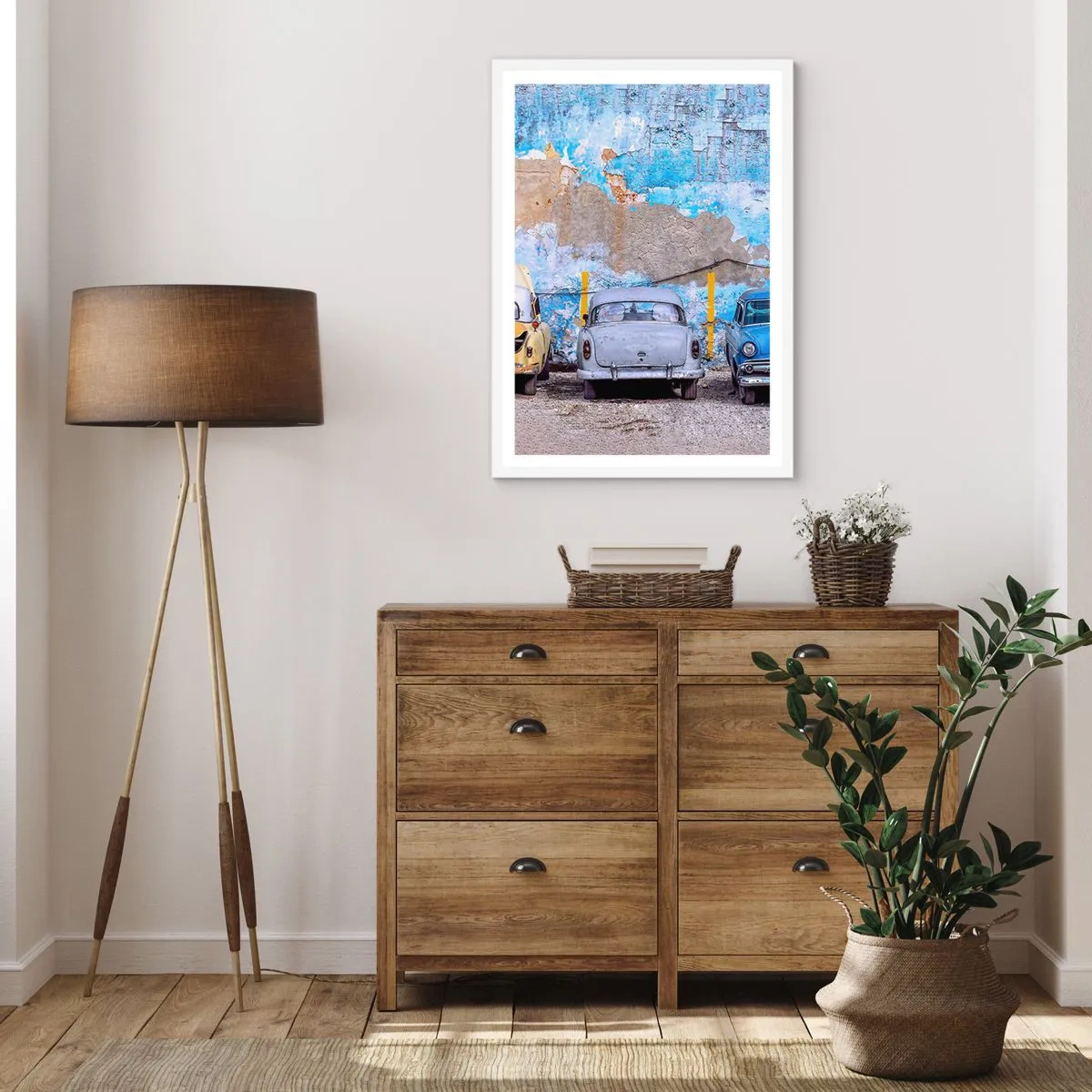 Poster in white frmae - Meeting of Veterans - 50x70 cm