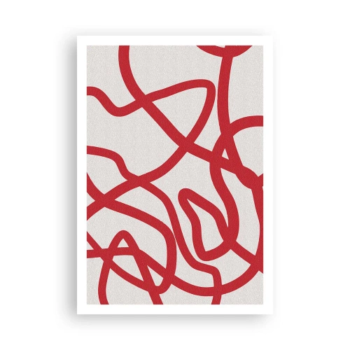 Poster - Red on White - 70x100 cm