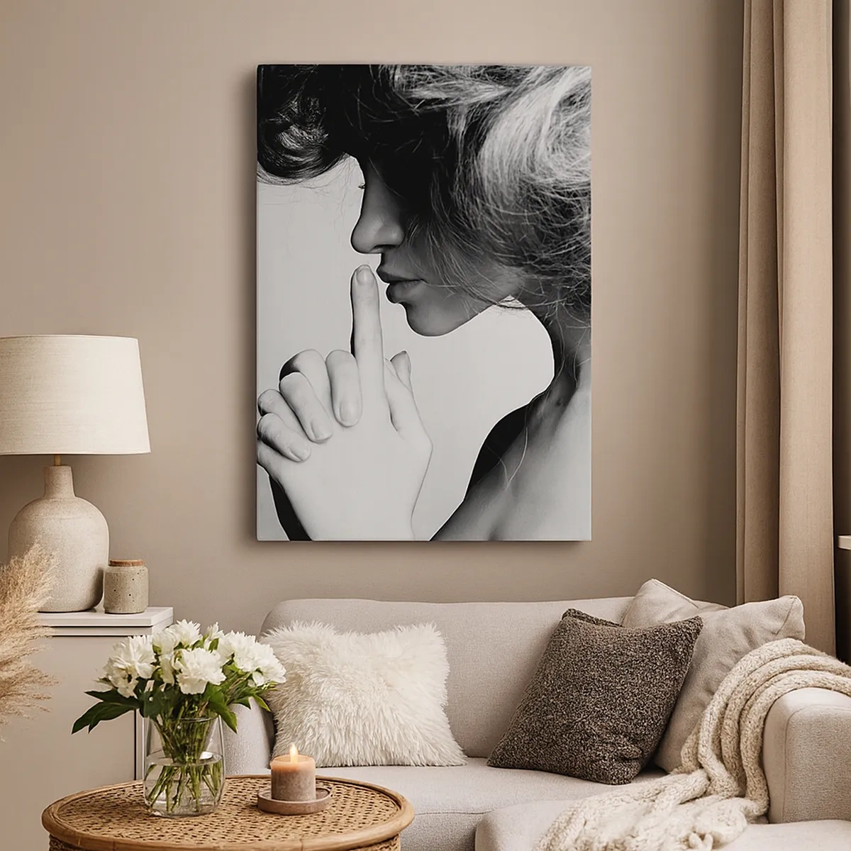 Canvas picture - Listening to Herself - 50x70 cm