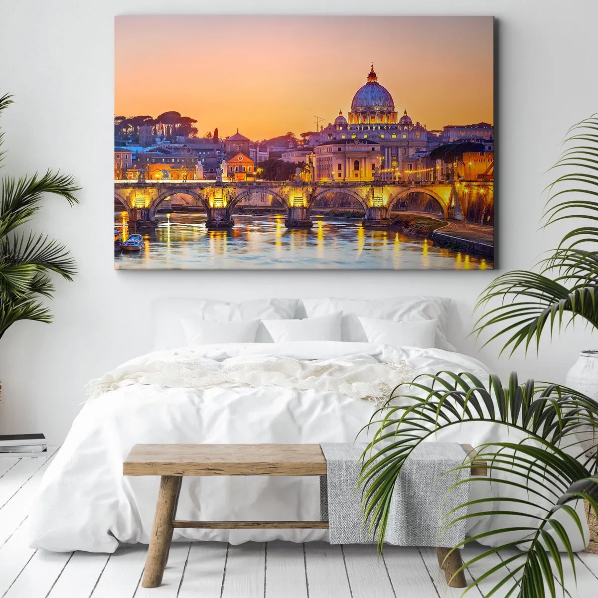 Canvas picture - Twilight over Eternal City - 120x80 cm
