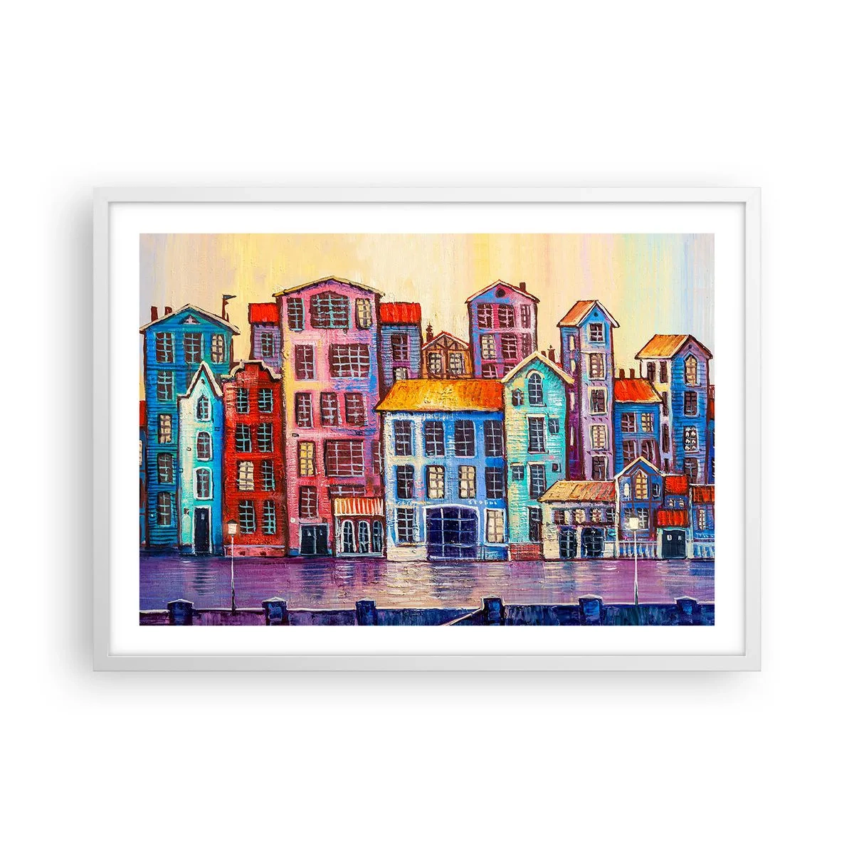 Poster in white frmae - City Like From a Fairytale - 70x50 cm