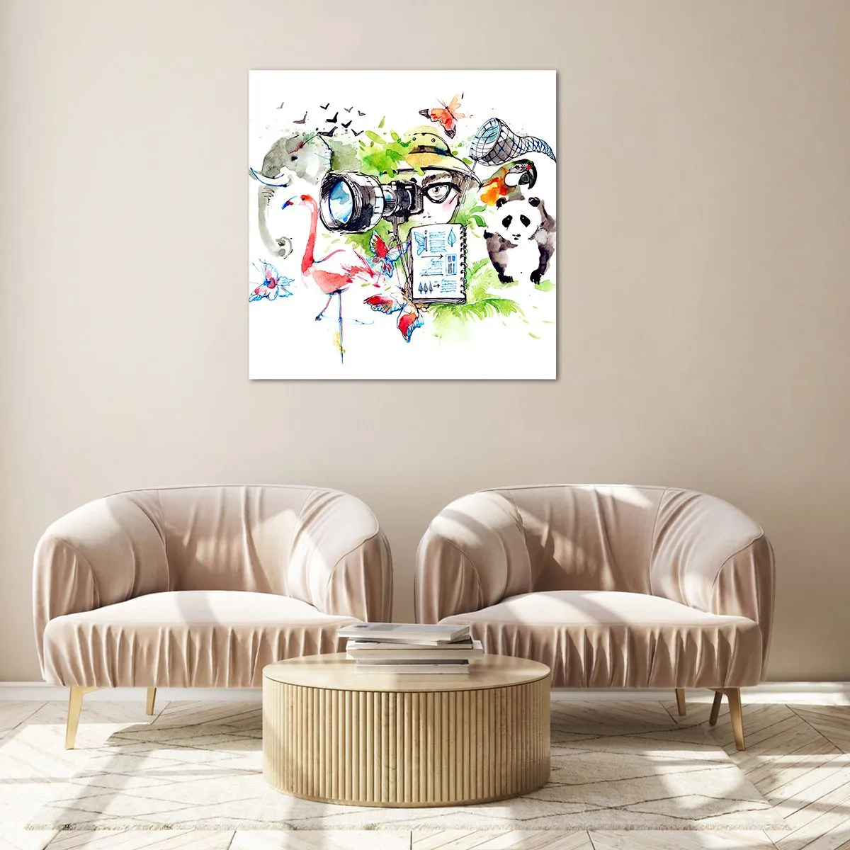 Glass picture - In Travelller's Lens - 30x30 cm