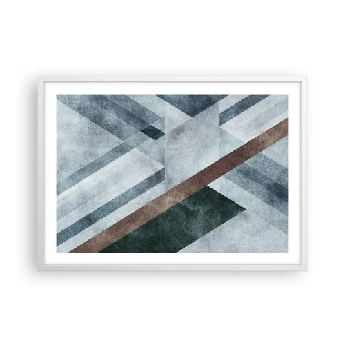 Poster in white frmae - Refined Elegance of Geometry - 70x50 cm