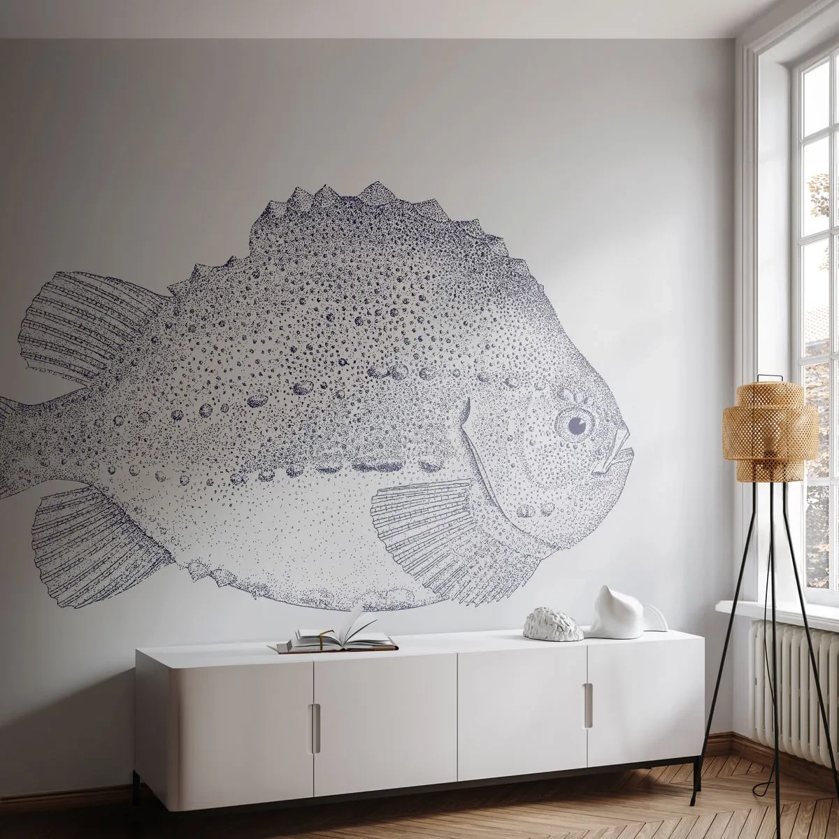 Photo Wallpaper Standard Eco - For Natural Scientist's Album - Fish, Maritime, Ocean - 150x105 cm