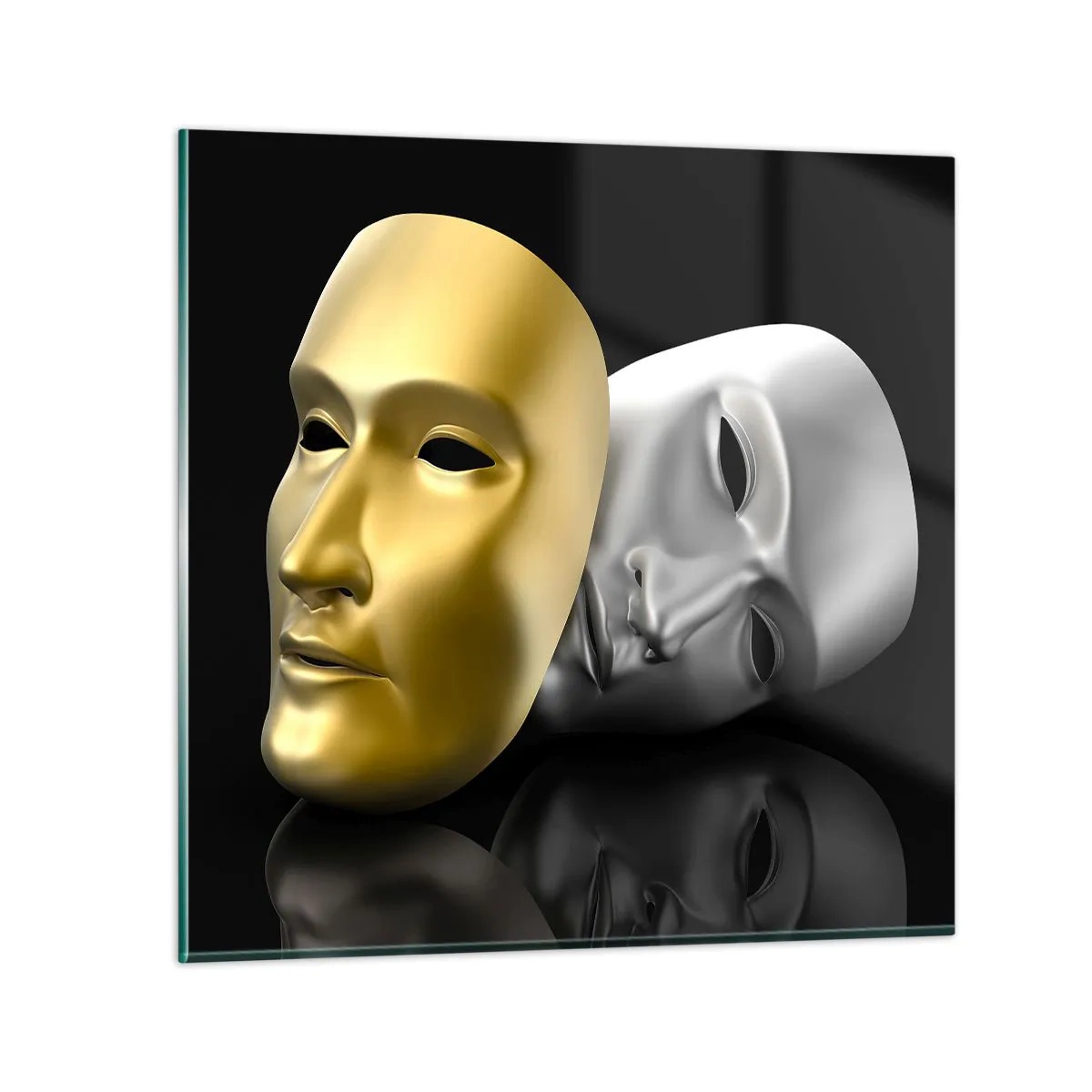 Glass picture - Life Is a Theatre - 30x30 cm