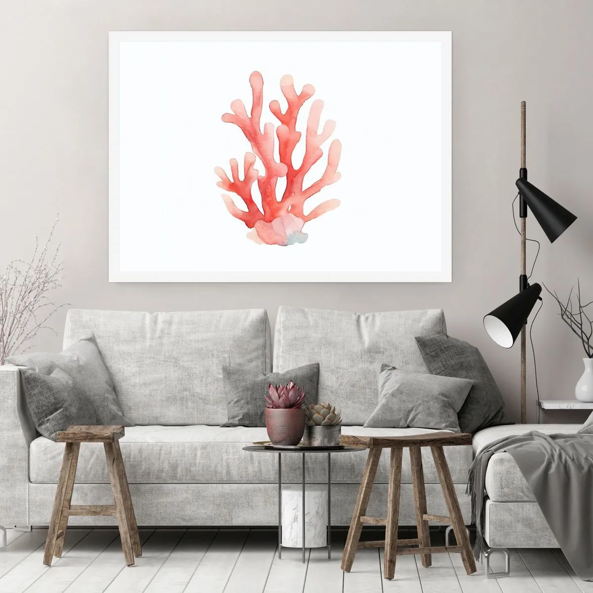 Poster - Coral Colour Colars - 70x50 cm