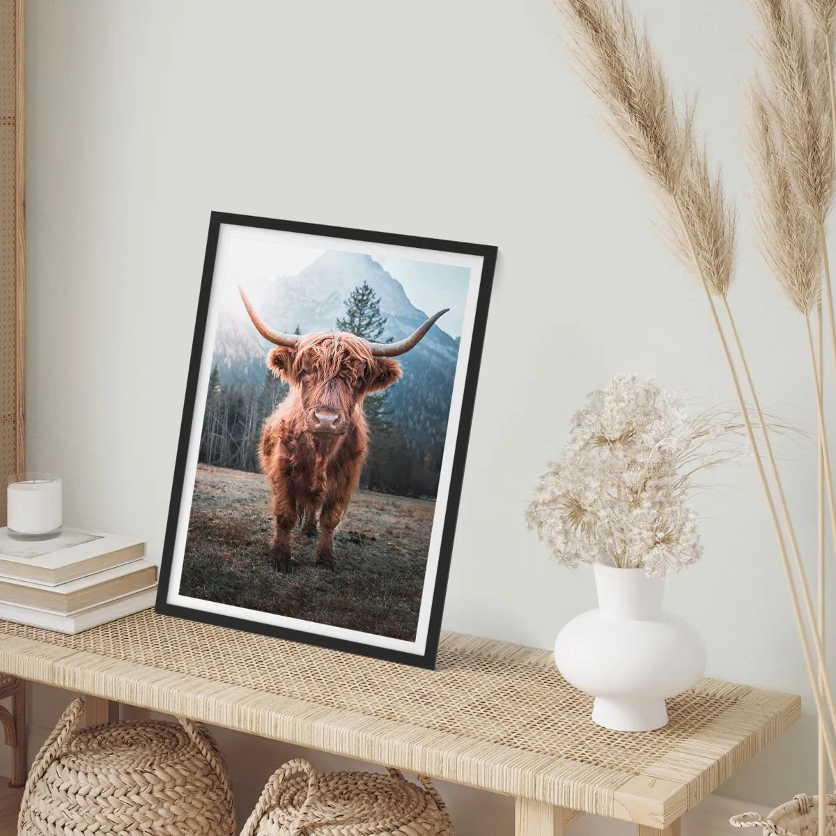 Poster in black frame - Greeting from Mountain Meadow - 40x50 cm