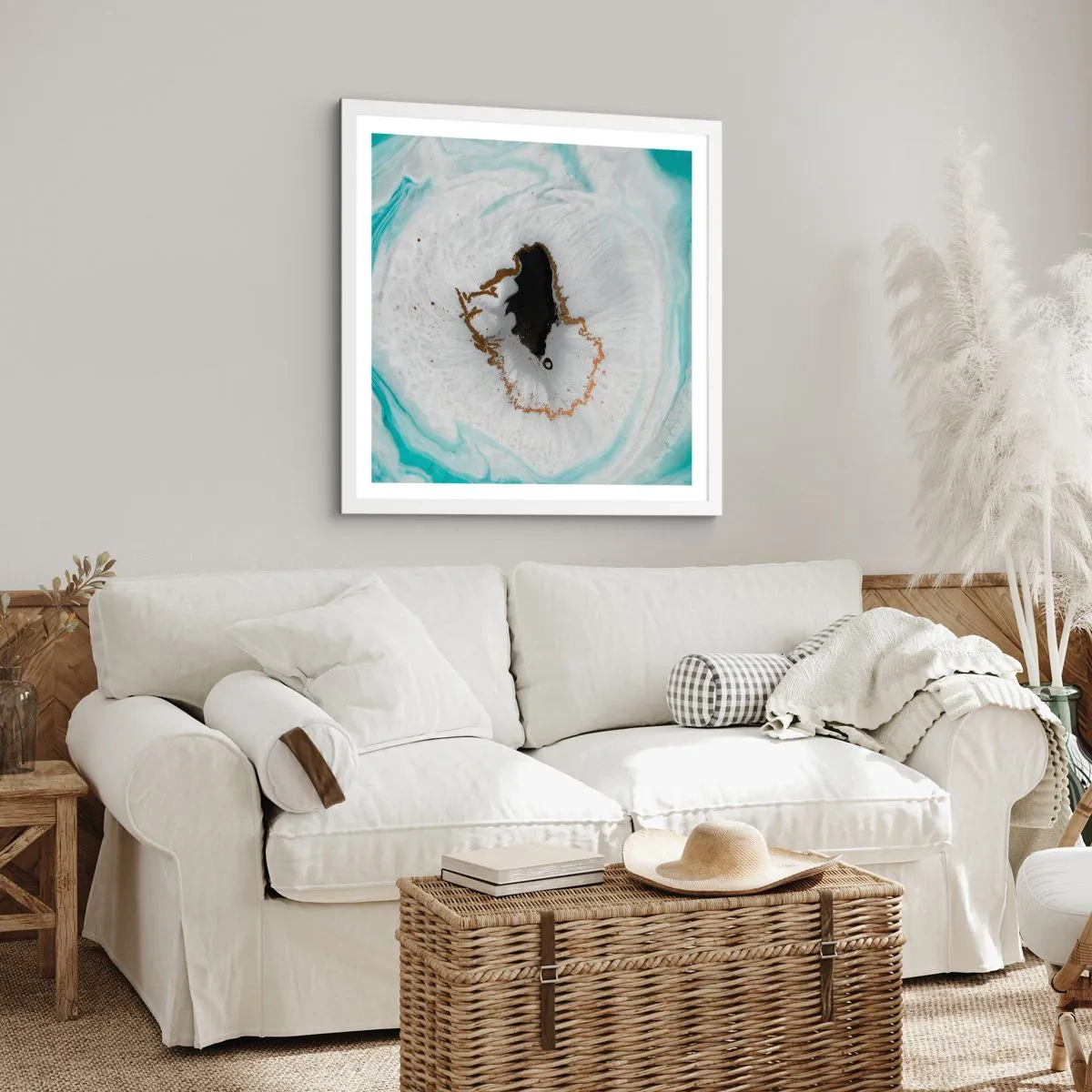 Poster in white frmae - Into de Deep - 30x30 cm