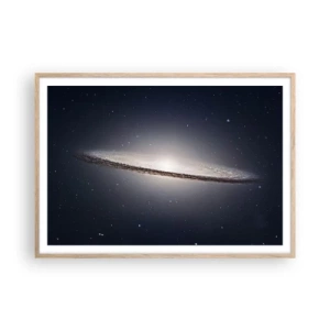 Poster in light oak frame - A Long Time Ago in a Distant Galaxy - 100x70 cm