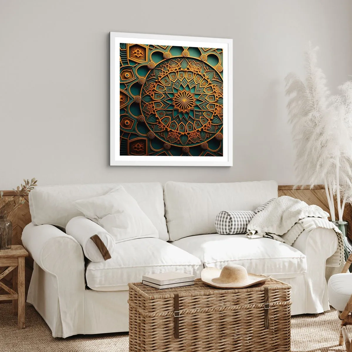 Poster in white frmae - In Arabic Style - 50x50 cm