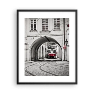 Poster in black frame - Through City Labirynth - 40x50 cm