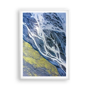 Poster in white frmae - Cave Paintings of Nature - 70x100 cm