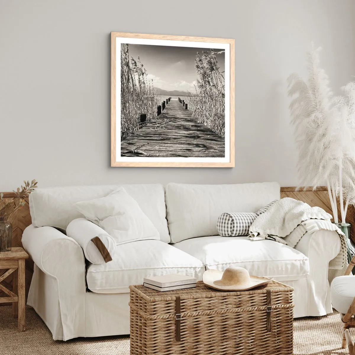 Poster in light oak frame - In the Grass - 30x30 cm