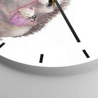 Clock face with lines