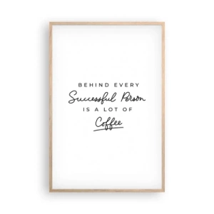Poster in light oak frame - Secret of Success - 61x91 cm